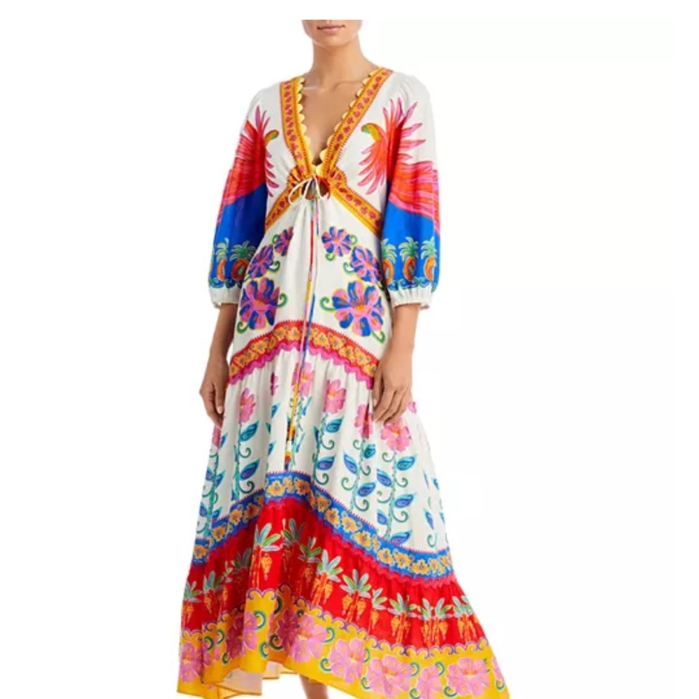 Farm Rio Vivid Garden Maxi Dress Medium
